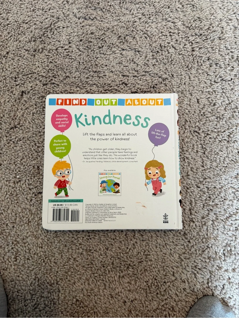 Find Out About Kindness Kids Board Book - White